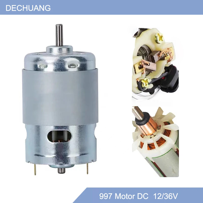 997 Powerful DC Motor Input Voltage DC12-36V High Speed Motor Silent Ball Bearing Motor