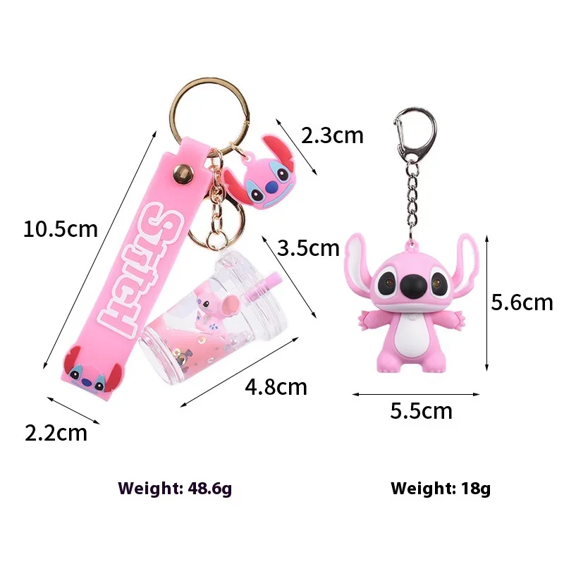 Disney Stitch Keyring Doll Anime Coin Purse Keyring Kawaii Stuff Birthday Gift Children Toys Couple Bag Car Pendant Keychains