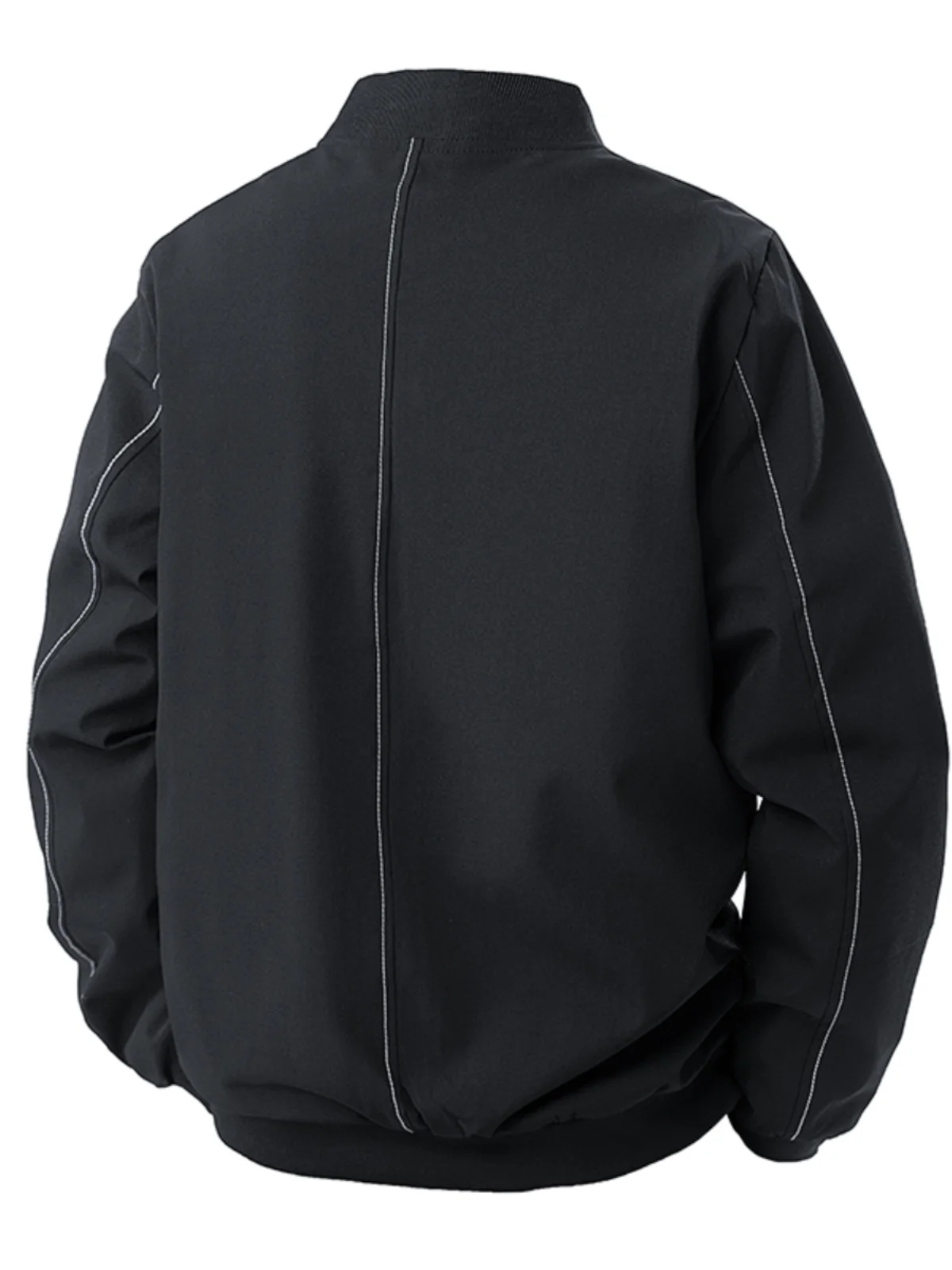 

Men's Slim Fit Spring Autumn Jaet Stand Collar Baseball Collar Thin Breathable Polyester Simple Outerwear Versatile White