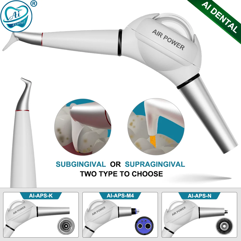 AI-AP/APS Dental Zahnaufhellung Sandstrahlpistole Intraoral Supragingival oder Subgingival Head Air Water Prophy Jet Polisher