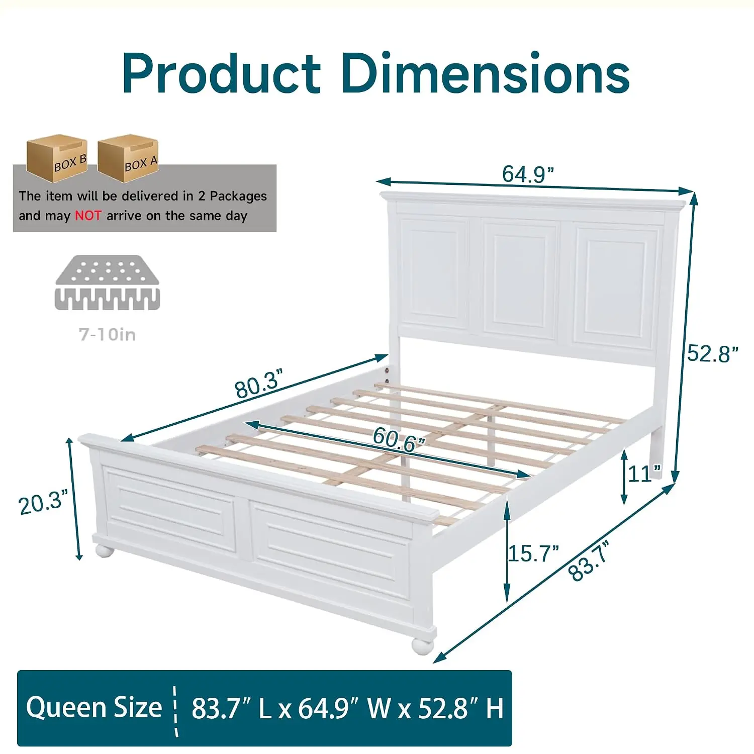 Farmhouse Queen Bed Frame 52