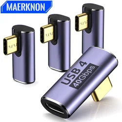 USB C Right Angle Adapter 90 Degree Adapter 8K 60Hz Video 40Gbps Data Transfer PD 100W Compatible for Type C Devices