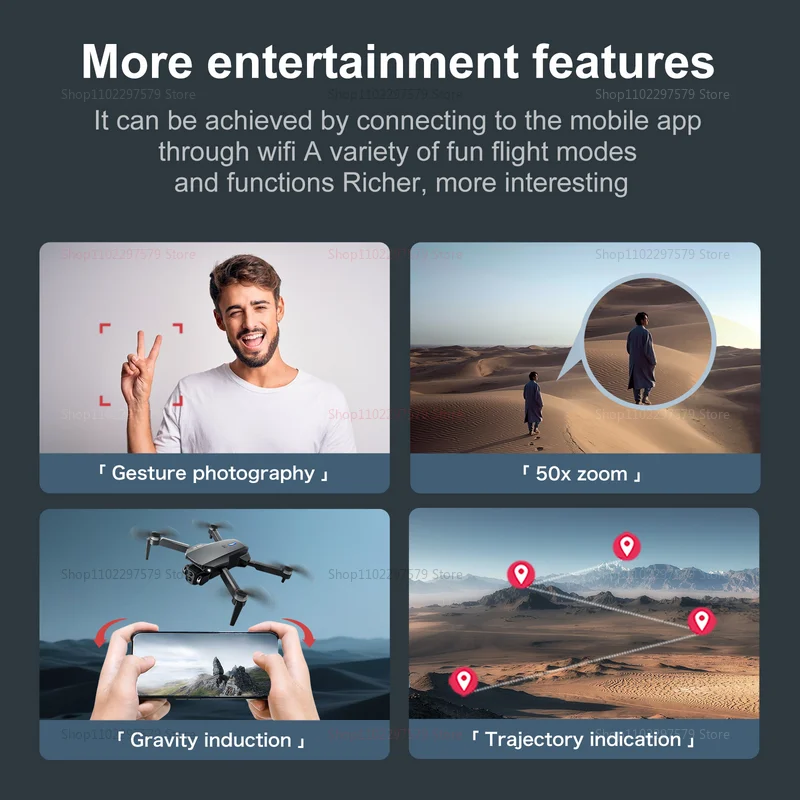 E88GT Drone FPV WIFI a grande schermo con fotocamera HD 8K Quadcopter pieghevole RC UAV per fotografia aerea Streaming live regalo da viaggio