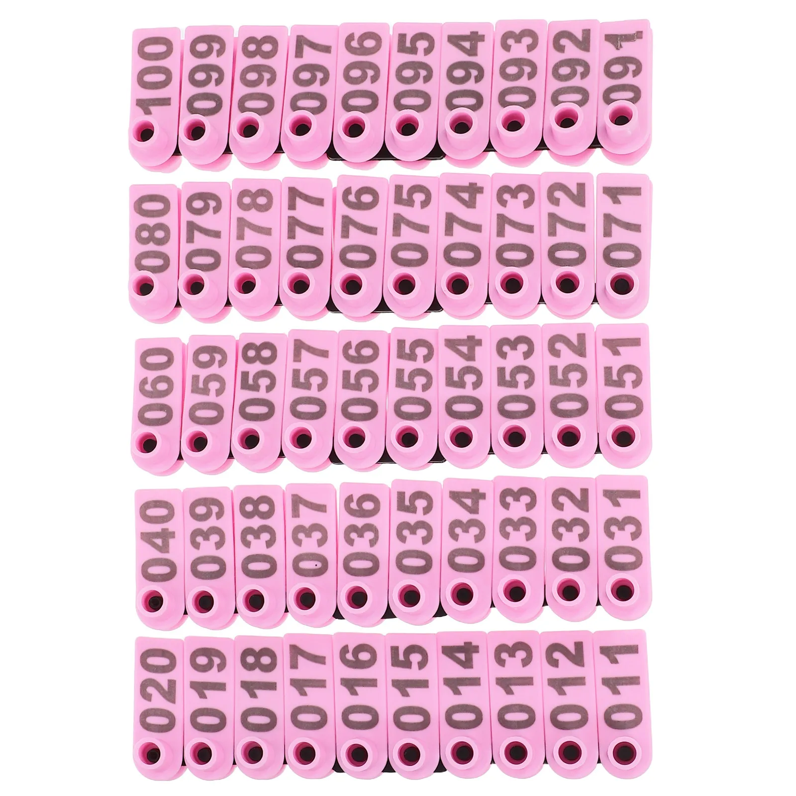 

100 шт. ушных бирок для животных (крупного рогатого скота, овец, коз, свиней) с номерами, идентификационные этикетки для скота, для использования на ферме, высококачественные TPU-бирки, набор 1-100