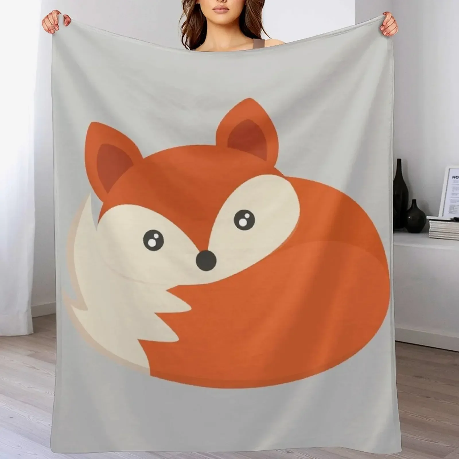 

Hello Sleepy Fox Throw Blanket Sofa for winter Hairys Large Blankets