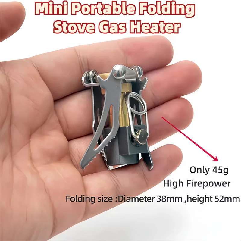 DHT في الهواء الطلق عالية الكفاءة خفيفة موقد النار سخان التخييم موقد غاز المشي لمسافات طويلة نزهة قوي موقد غاز قابل للطي إشعال #5