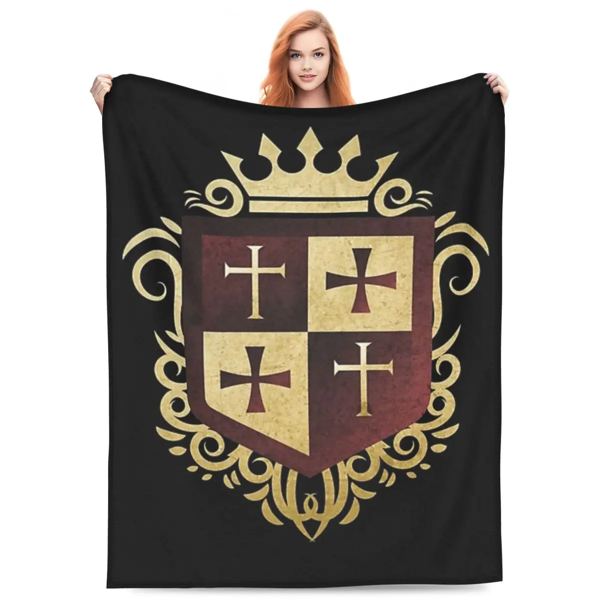 

Templar Shield Cross Knights Templar Blanket Fleece Sofa Throw Blankets for Couch Bedding Outdoor Throws Bedspread Quilt