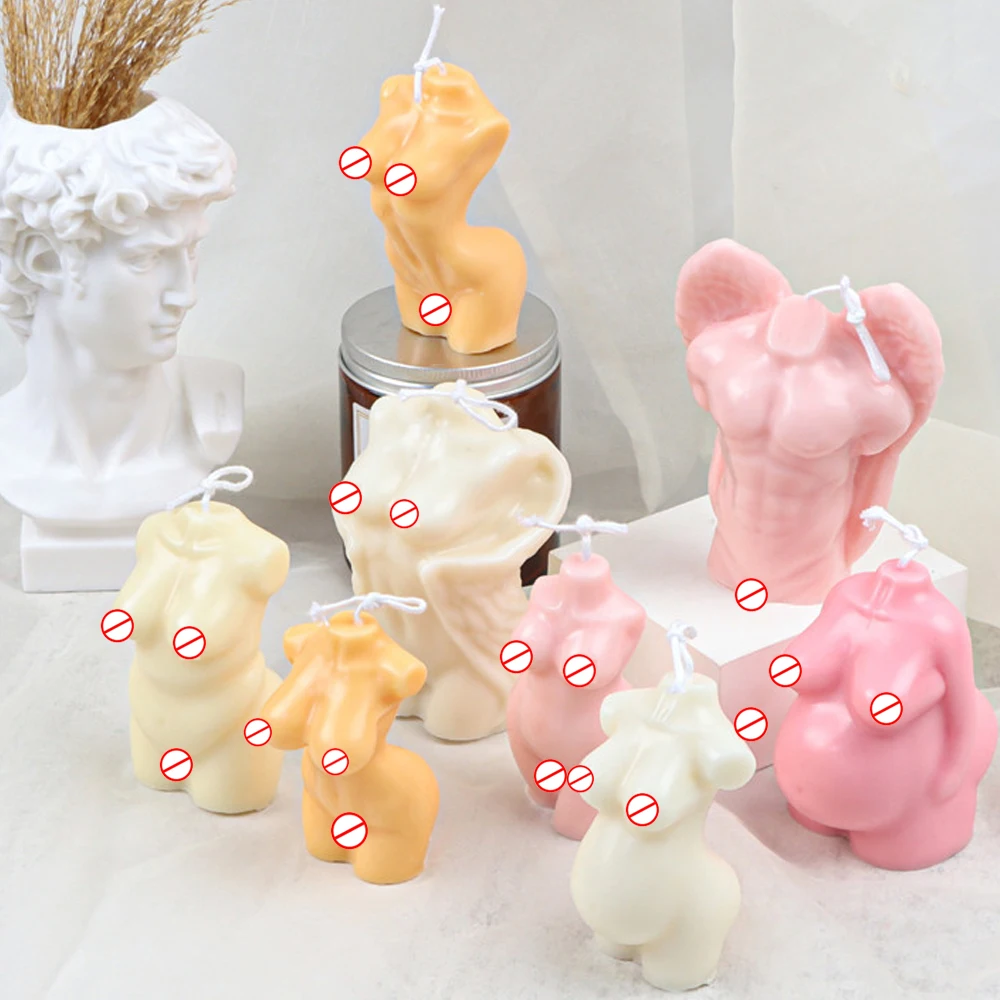 Angel Body Woman Candle Silicone Mold for DIY Pregnant Woman Man Candle Making Resin Soap Mold Gifts Craft Supplies Home Decor