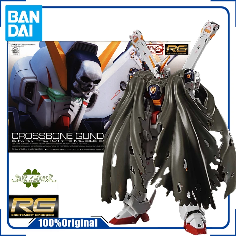 

Bandai Original RG CROSSBONE GUNDAM X1 Anime Action Figure Assembly Model Toys Gifts For Children