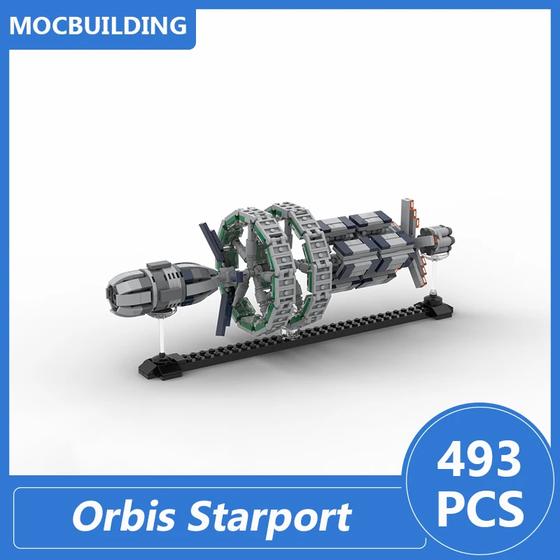 Orbis Starport Modell Moc Bausteine im Maßstab 1:20000 Diy Montieren Ziegel Raum Pädagogische Weihnachten Sammlung Spielzeug Geschenke 493PCS