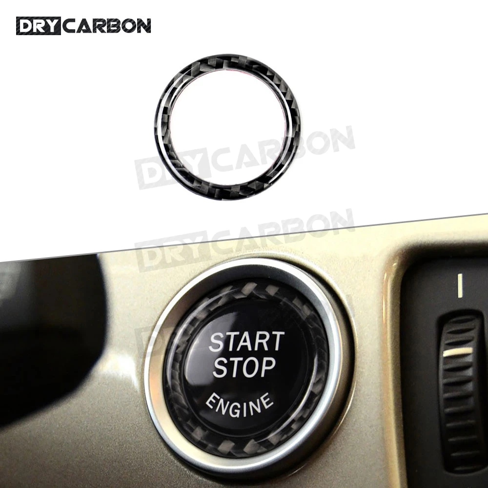 

Carbon Fiber Car Engine Start Stop Ignition Button Ring Trim Frame Moulding Cover For BMW 3 Series E90 E92 E93 E89 Z4 2009-2012