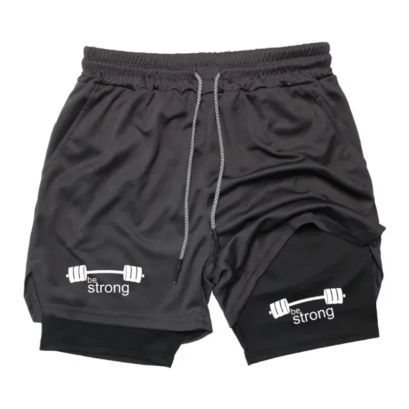 

Compression Running Shorts for Men 2-In-1 Fitness Gym Performance New Shorts Summer Casual Quick Dry Workout Jogging Towel Loop