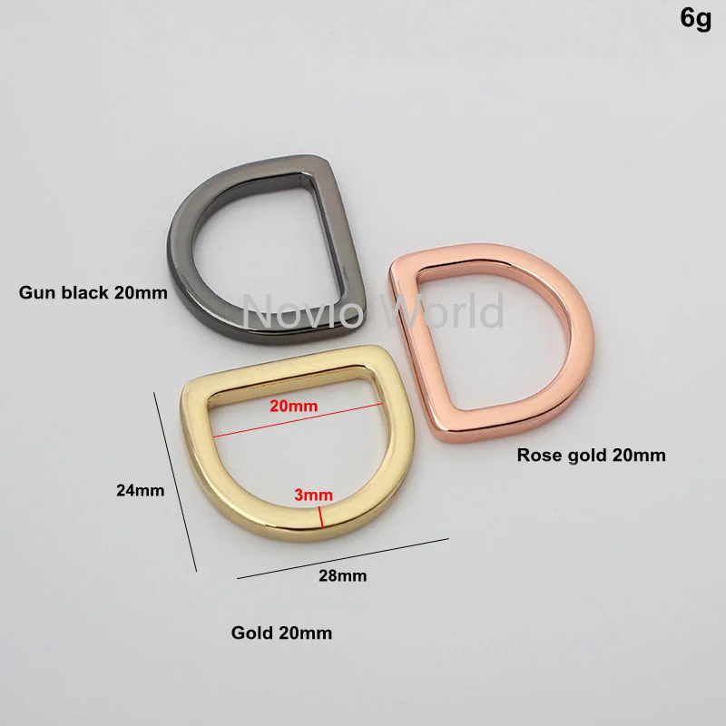 20-100pcs 6 colors 13-20mm tabular edge welded bags hardware welded fat tabular edge closed metal d ring