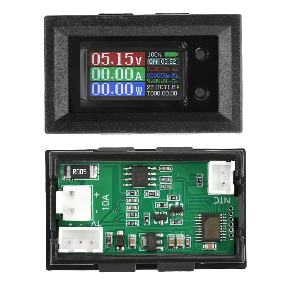 DC4-30V 10A 50A 100A multimetr cyfrowy 9 w 1 LCD napięcie/prąd/moc/impedancja/pojemność Tester baterii miernik energii