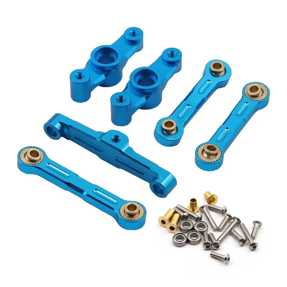 Metalen Crank Stuurarm met Brug Stuurinrichting Set voor Tamiya TT02 TT-02 TT02D 1/10 RC Auto Upgrade Onderdelen Accessoires