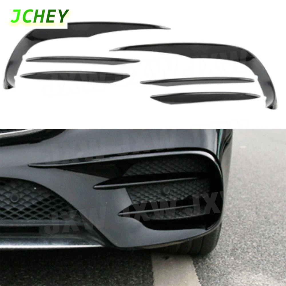 

JCHEY ABS Front Bumper Lip Splitters Spoiler For Benz E Class C238 E200 E300 E400 E500 Sport 2 Door 2017-2019 Canards