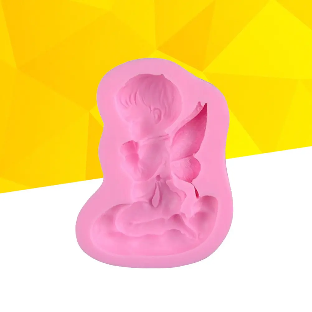 

Премиальная силиконовая форма «Ангел» для украшения тортов своими руками, многоразовая форма для выпечки и льда, безопасна для духовки, посудомоечной машины и холодильника, розовая
