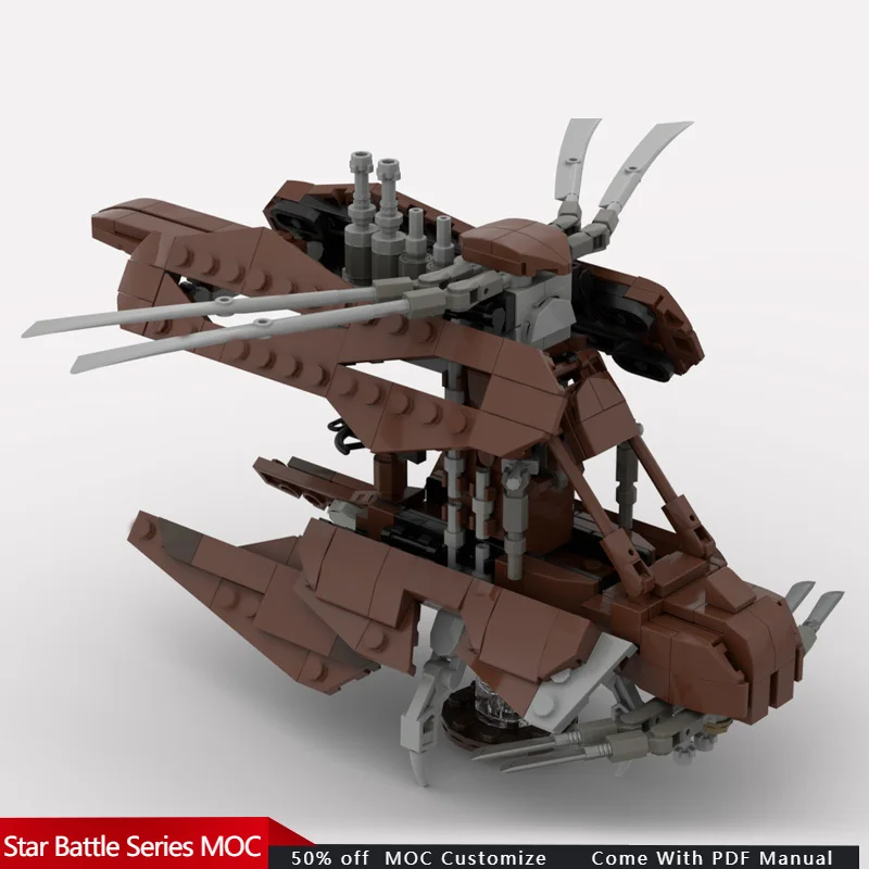 

376 шт., орнитоптер со звездой, MOC, модульный строительный блок, креативный дизайн, простой популярный DIY, праздничная игрушка в подарок