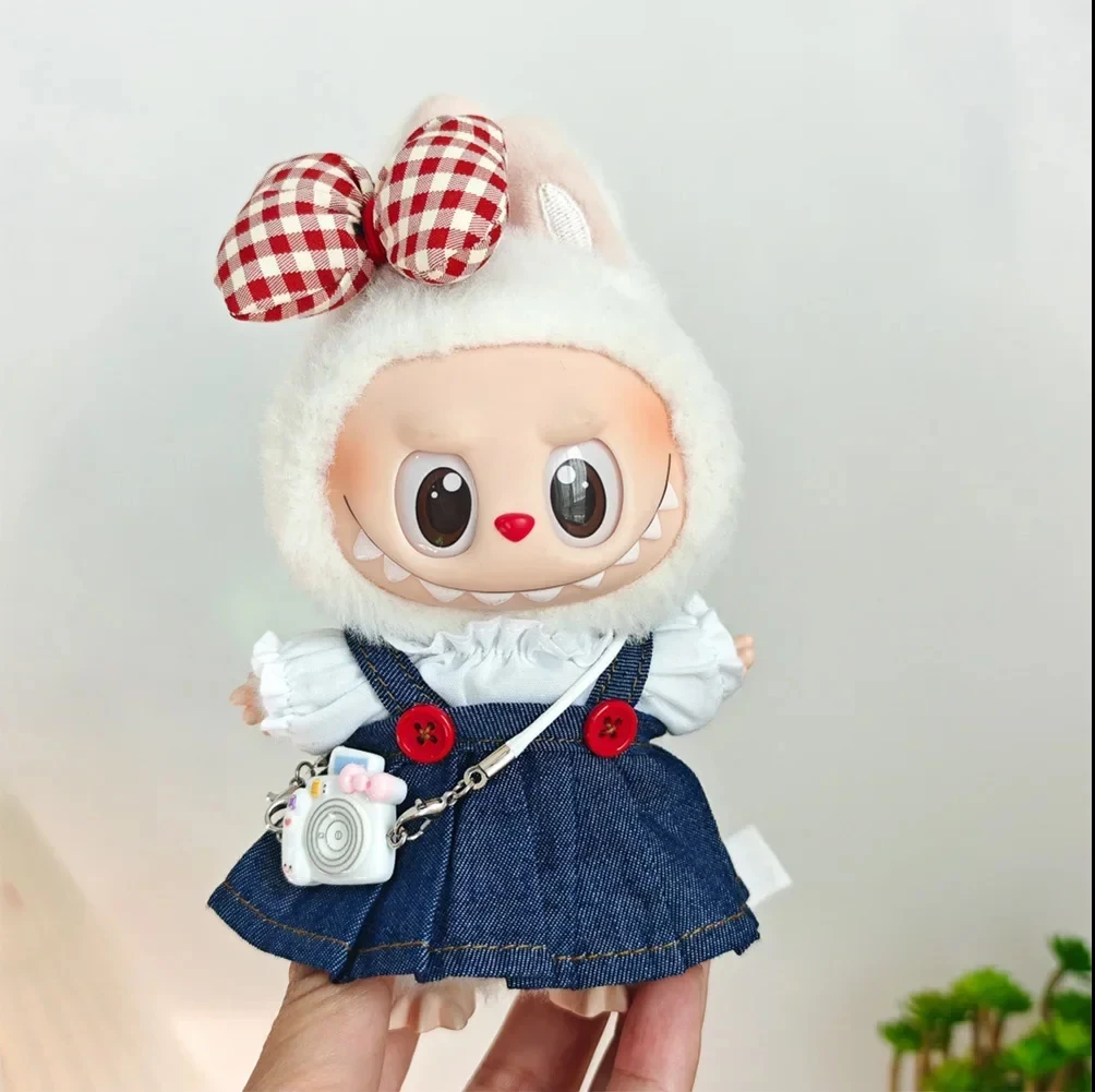 

17cm Labubu Hoodie Outfit - Color-Matching Doll Clothes & Accessories