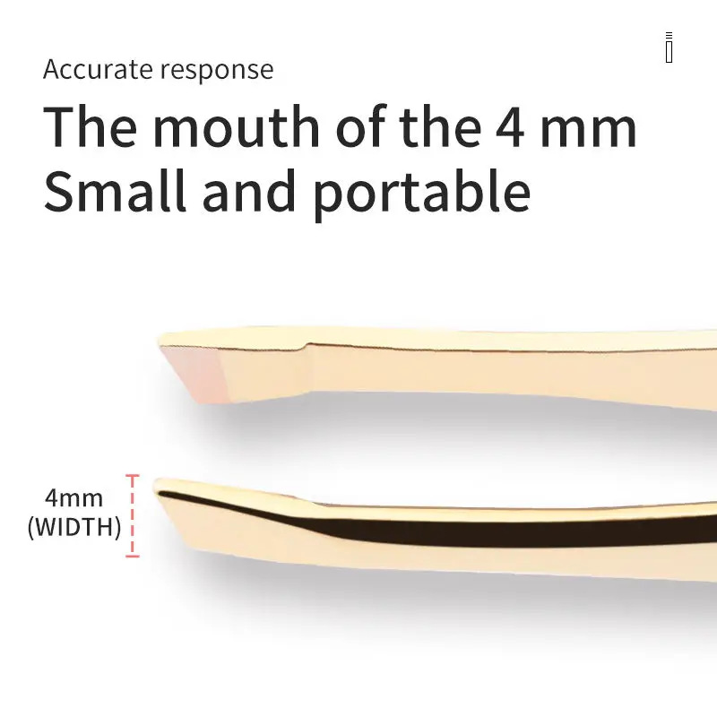 고품질 메이크업 도구 핀셋 눈썹 족집게 스테인리스 슬랜트 팁 눈썹 정리 클립 얼굴 털 제거용