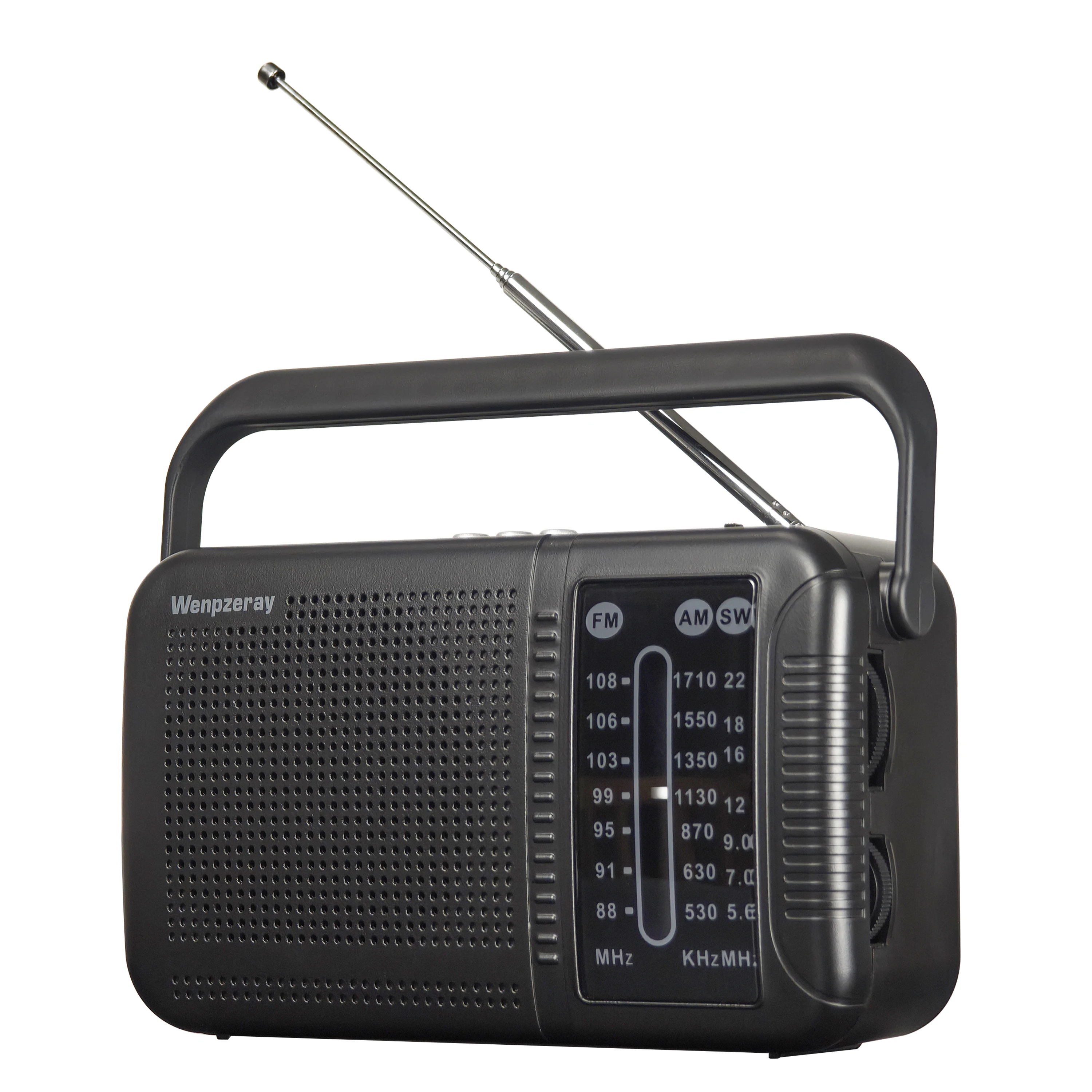 Shortwave AM FM Radio, Retro Receiver Bluetooth Speaker Great Reception, Support TF Card/USB Play, Large Dial Great Gift (black)