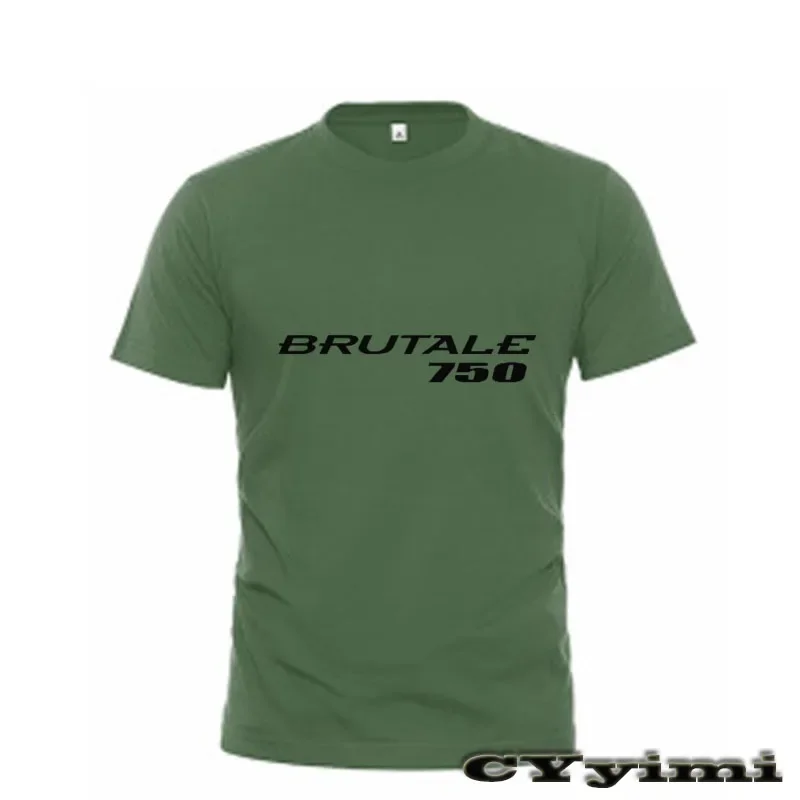 For MV AGUSTA BRUTALE 750 BRUTALE750  T Shirt Men New LOGO T-shirt 100% Cotton Summer Short Sleeve Round Neck Tees Male