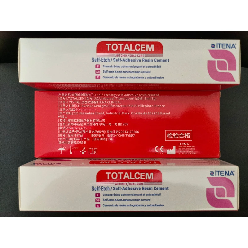 TOTALCEM Deetal Resin DUAL-CURE Self-Adhesive Resin Cement Syringe Crown Inlay Onlay Veneer Post Core Bonding Supplies Material