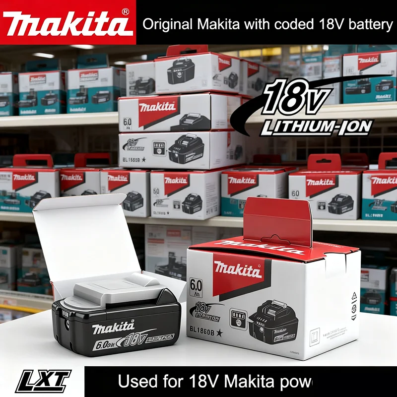 

Оригинальный набор Makita BL1840B/BL1830B, совместимый с XFD20Z/XRH13Z Готовая мастерская, 100% подлинный аккумулятор Makita 18 В, 6,0 Ач