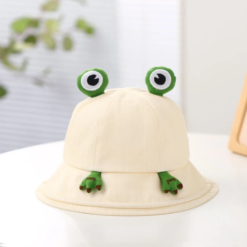 1Pc Small Frog Fisherman Hat Women\'s Personalised Sweet Hat Leisure Wild Trend Breathable Outdoor Sunscreen Sun Accessories