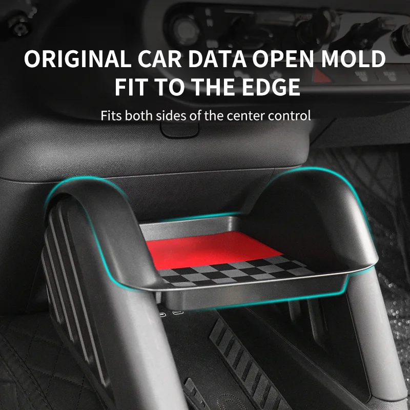 Car Central Control Storage Box Decoration For MINI Electric Cooper E/SE J01 EV 2024 2025 Phone Case Kit Interior Accessories