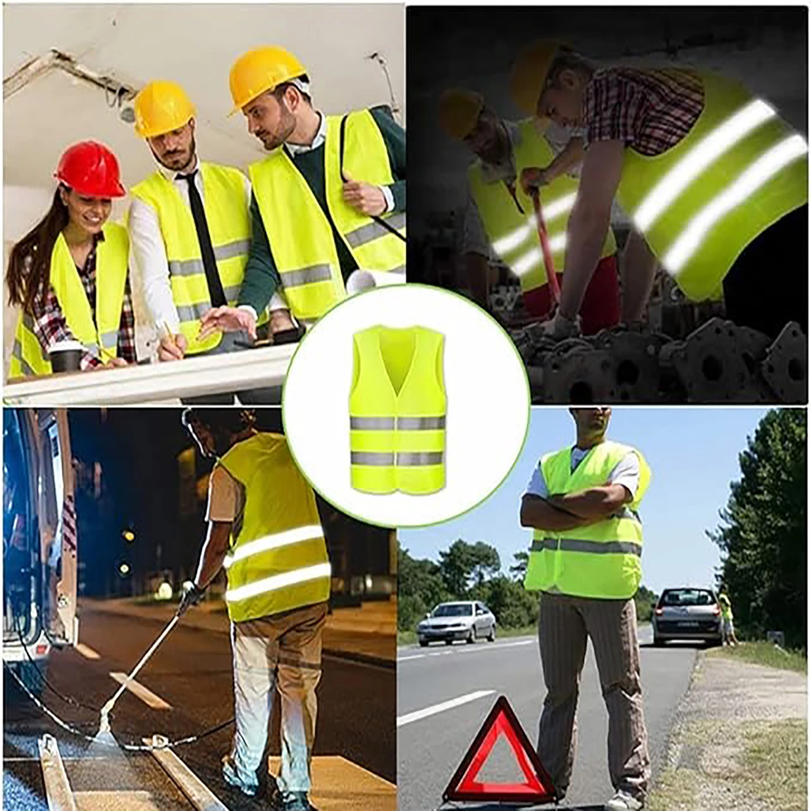 Zip Up Reflective Safety Vest Garden Sanitation Traffic Reflective Vest Suitable n And Women