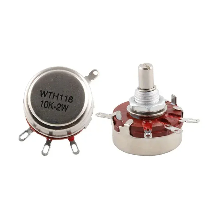 5個/ロット WTH118 2W 1A 1K 1K5 2.2K 4.7K 10K 22K 47K 100K 470K 1M 2M2 WTH118-2W 丸軸カーボンロータリーテーパーポテンショメータ