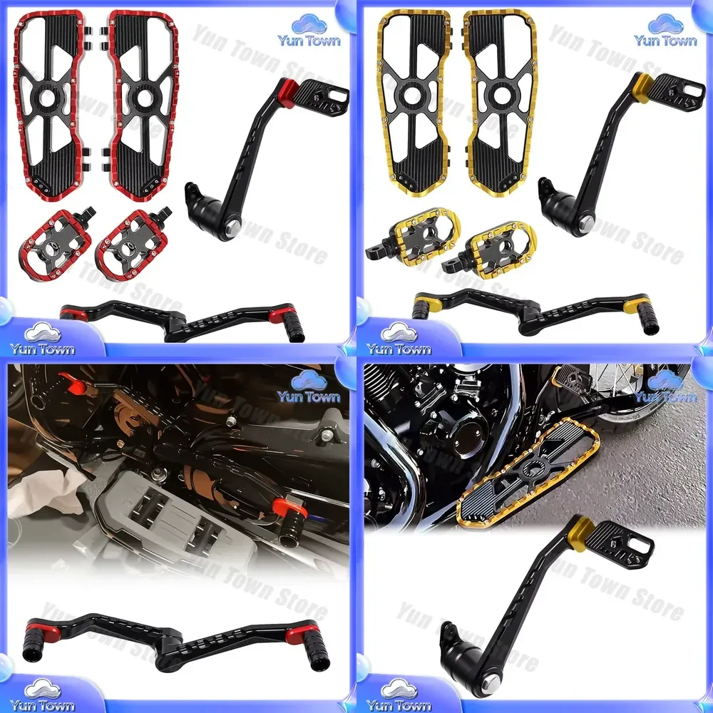 Motorcycle Floorboards Footpeg Shifter Brake Arm Lever Kits for Harley 2014-2025 Touring Street Road Glide FLHX FLTRX ST 117