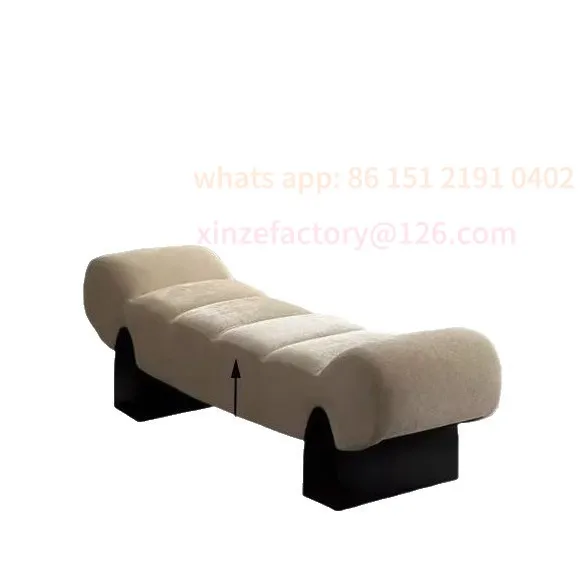 

Customizable medieval style simple solid wood creative fabric sofa stool shoe changing stool bedroom bedside stool household clo