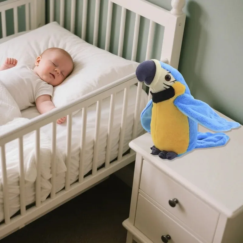 Mówiąca Papuga Ara Powtarza Co Mówisz Pluszowa Zabawka Elektroniczna Rejestracja Animowana Ptak Mówiący Papuga Zwierzę Domowe Pluszowe Zabawki