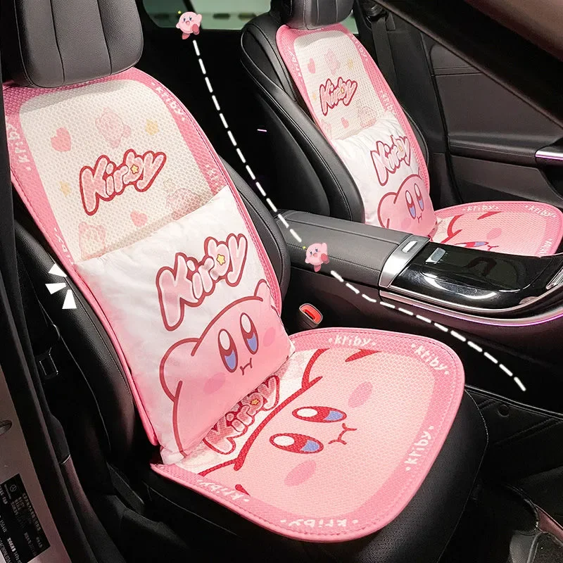 

New Cute Cartoon Car Seat Cushion Fashion Breathable Ice Silk Car Seat Cushion Cover Decoration Dust Proof Interior Accessories