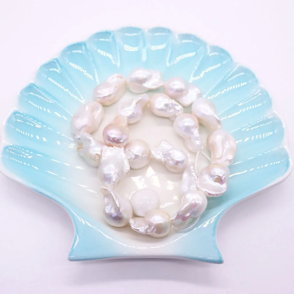 White Natural Freshwater Pearl Irregular Baroque Tail Loose Beads 1strand For Jewelry Making Handmade DIY Necklace Accessories