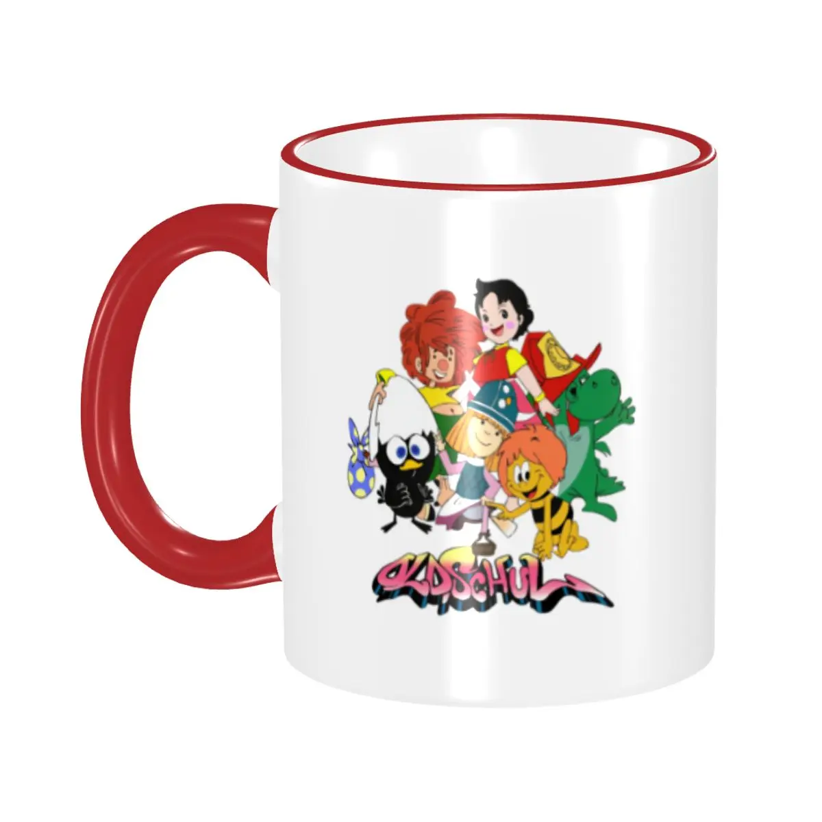 Tazas de Café de Cerámica con Dibujos Animados para Niños Pequeños, Maja, Heidi, Wickie, Grisu, C-Calimeros, Pumuckl, Tazas de Cerámica con Diseños de Anime Italiano, Regalo Creativo