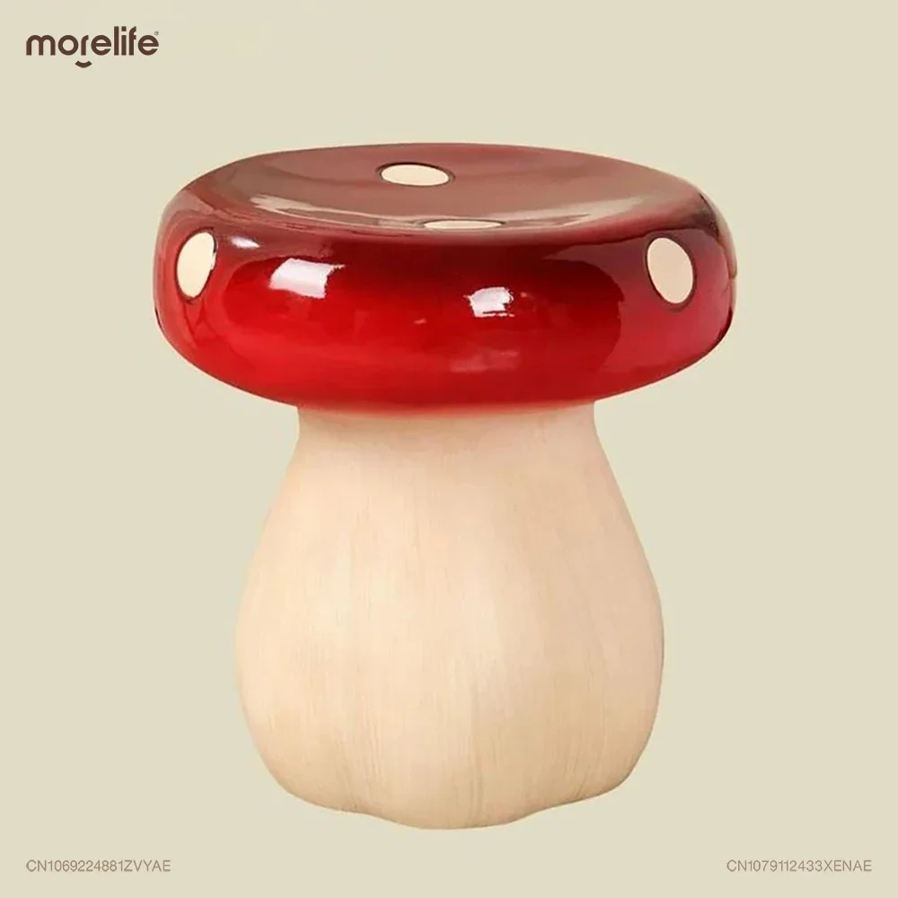 Creative Red Mushroom Stools Bench Modern Living Room Plastic Cute Footstool Door Simplest  Shoe Change Stool Home Furniture