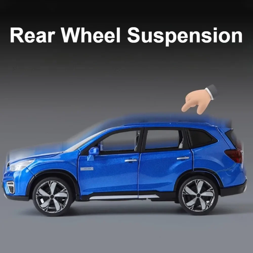 Modèle de voiture Subaru Forester SUV en alliage pour enfants, métal moulé sous pression, modèles de véhicules tout-terrain, simulation, son, lumière, jouets, cadeaux, 1:30