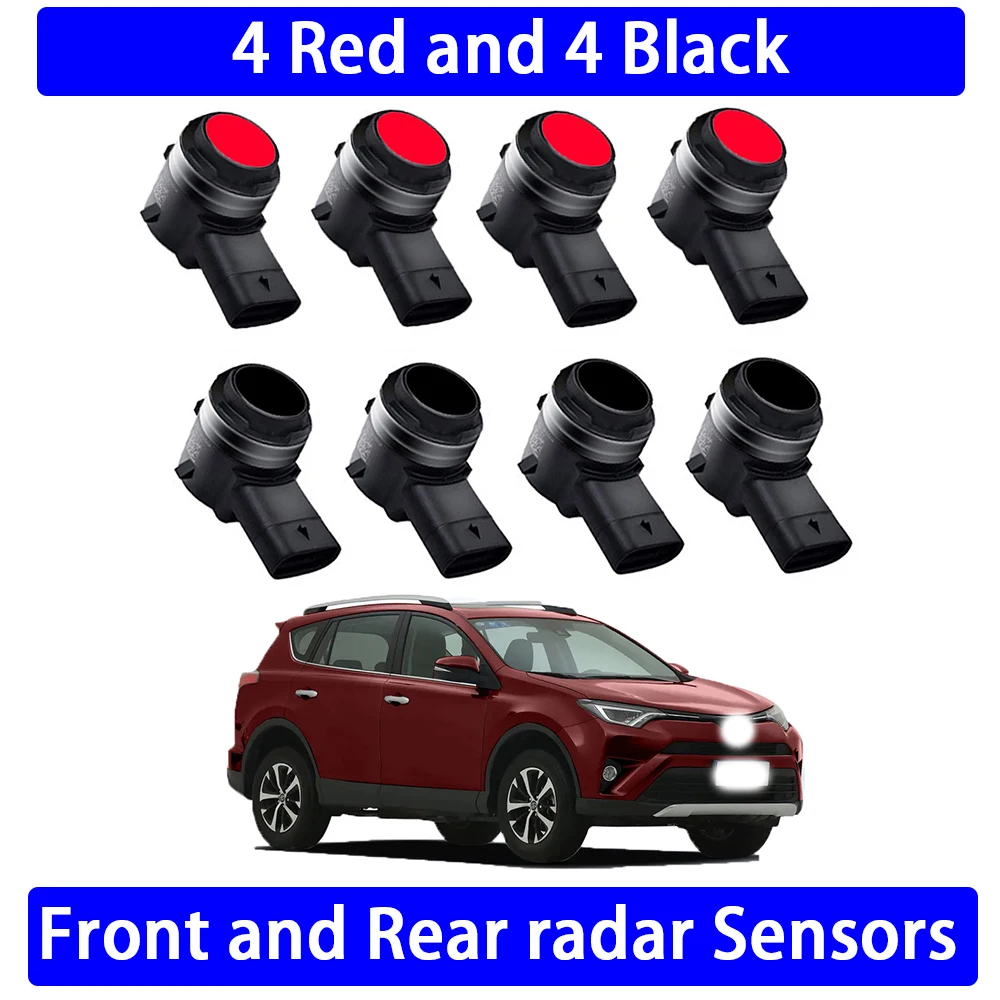ZhuCamX Voor Achter Parkeersensor Assistentie Backup Radar Zoemer Systeem voor Toyota RAV4 XA40 2013 2014 2015 2016 2017 2018