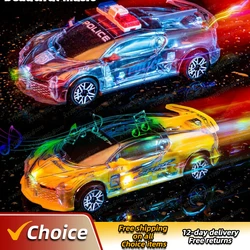 Cool And Luminous Children's Toys Universal Car Music Sports Car Police Car Model Electric Children's Toys