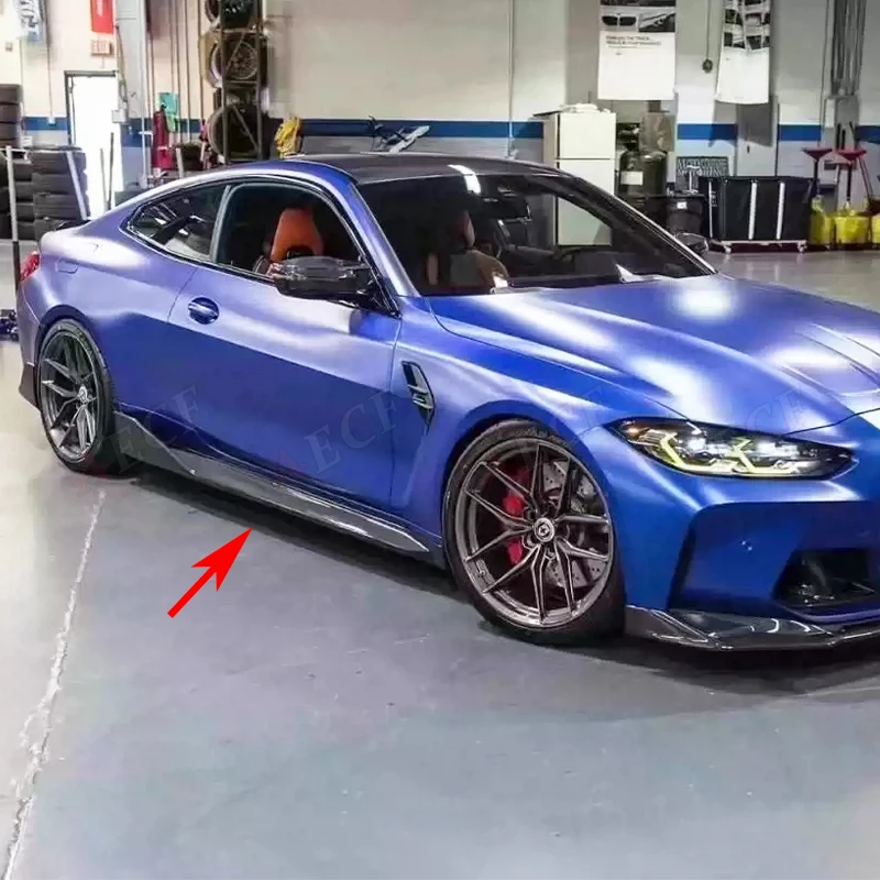 

Side Skirt Extension Lip Spoiler For BMW M3 M4 G80 G82 G83 Dry Carbon Fiber Side Skirt Splitters Cupwings Winglets Canards Apron