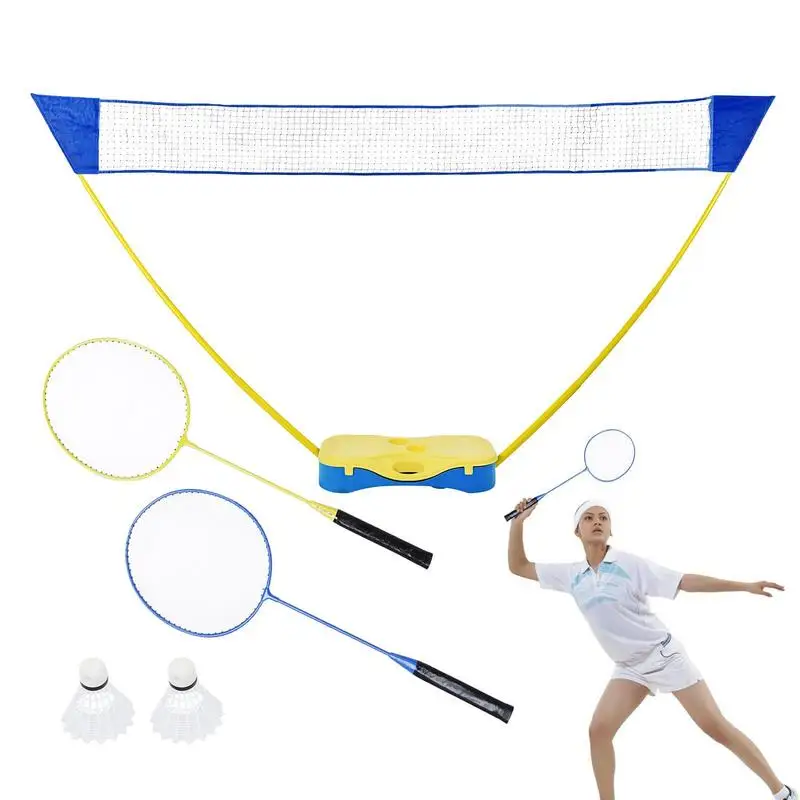 

Badminton Sets for Backyards Portable Badminton Set with Net for Adults Outdoor Badminton Set for Beach Garden Gym Court