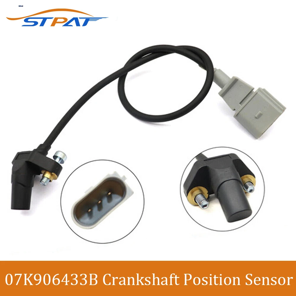 

STPAT New 07K906433B Crankshaft Position Sensor for 2005-2013 Passat Jetta Golf and -Audi 2.5L