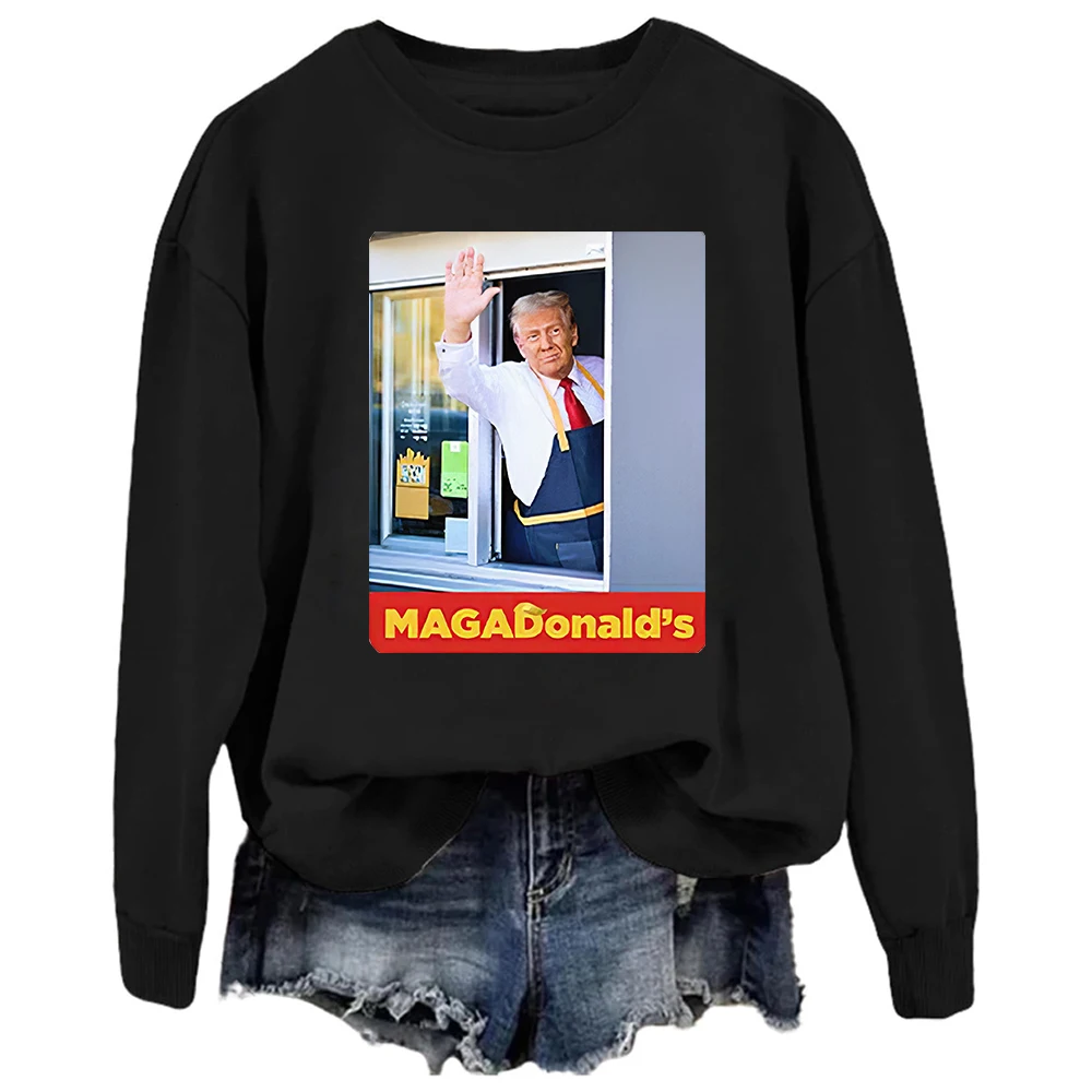 

Trump Magadonalds Sweatshirt Men/Women Vintage Hoodies Fashionable Casual Sweatshirts