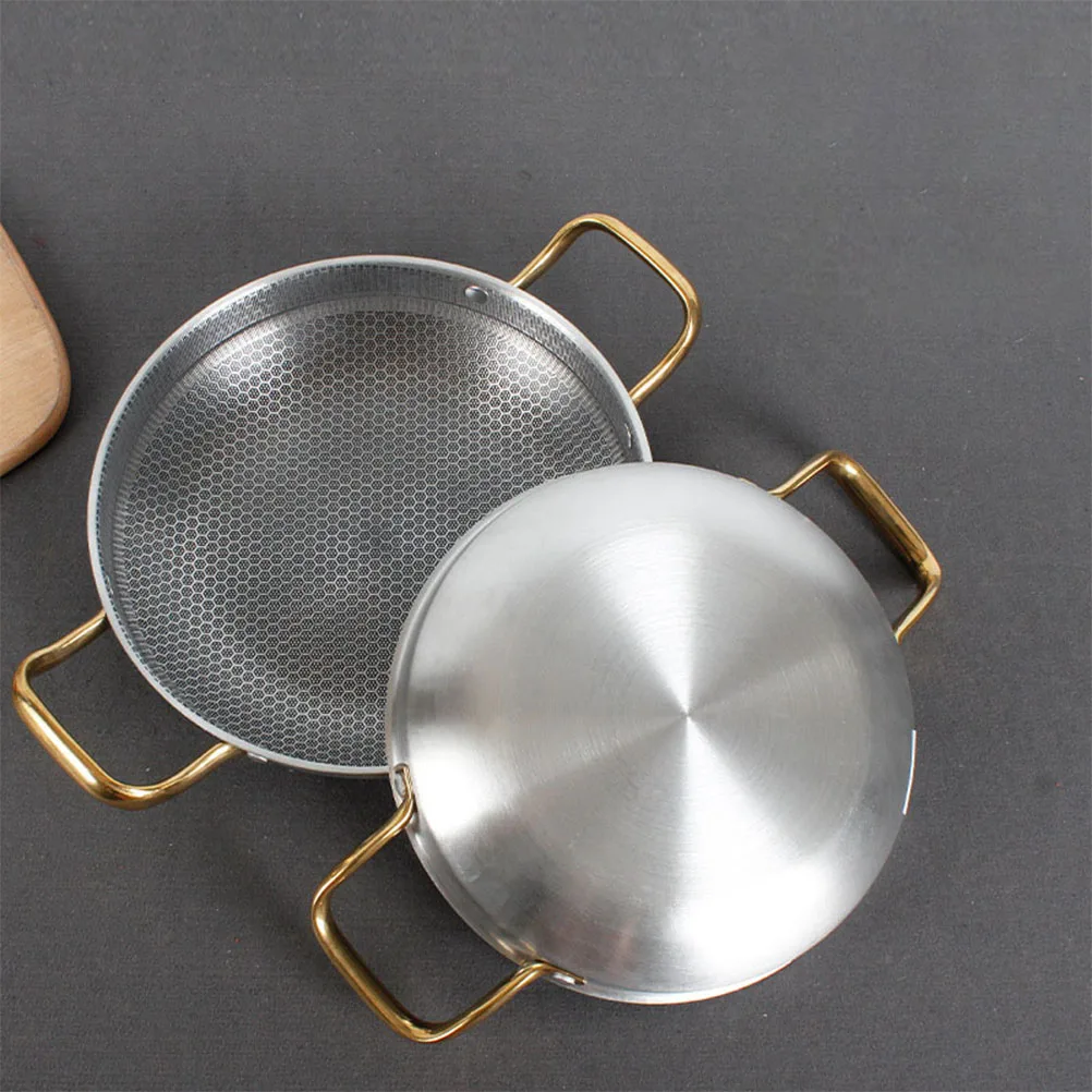 

Thickened Dry 26cm Stainless Steel Honeycomb Pan Non Nonstick Frying Pan Stick Fry Kitchen Cookware Lightweight Easy Use