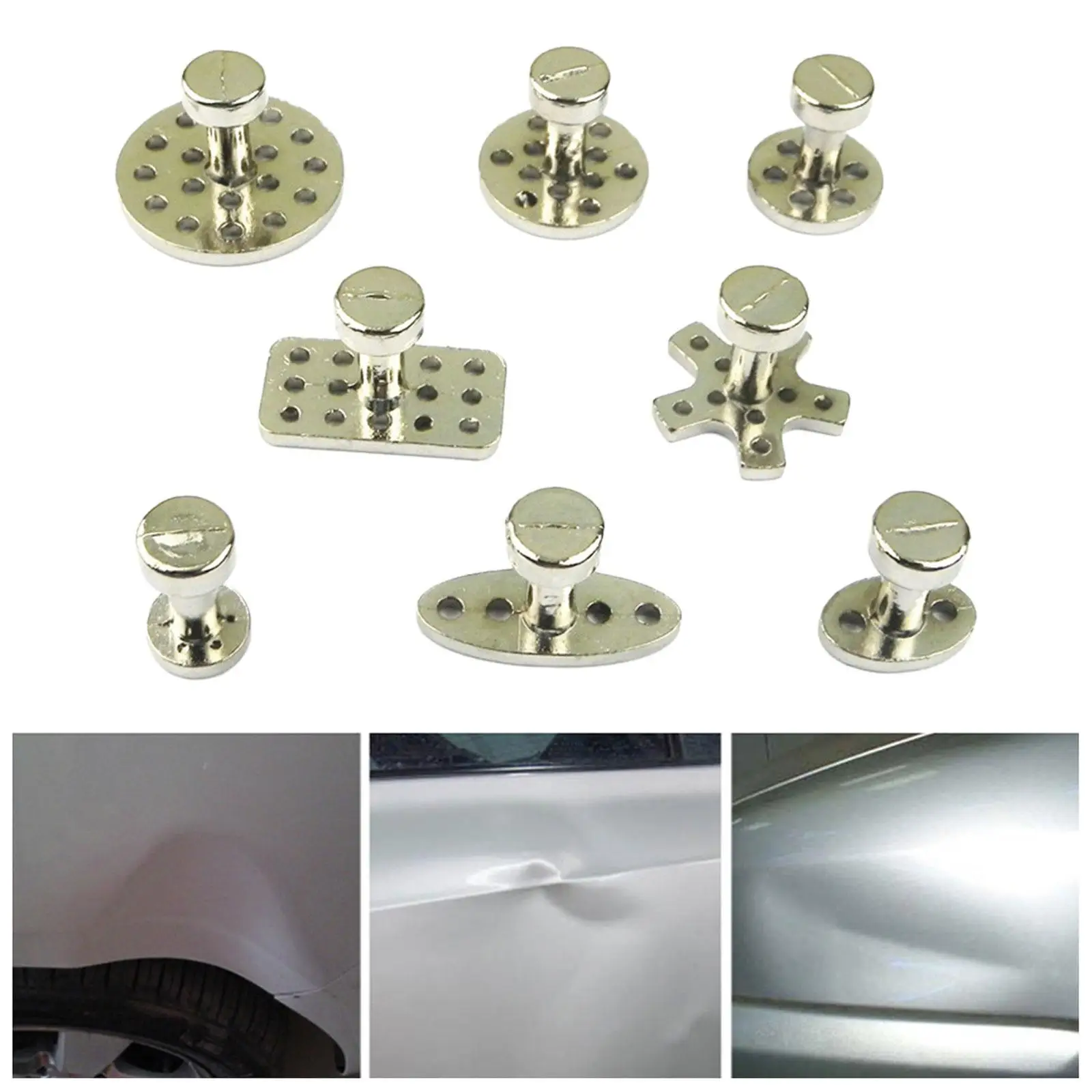 

Automotive Dents Repair Tool Dents Lifter Tabs Universal Different Sizes Dents Pulling Tabs for Door Dings Refrigerator