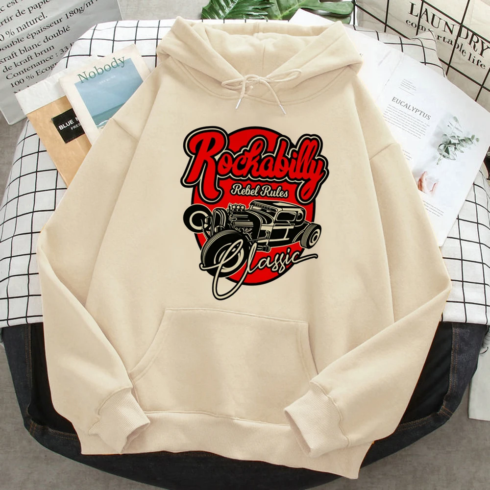 

Rockabilly hoodies women harajuku Fleece pulls sweatshirts female Winter sweatshirts