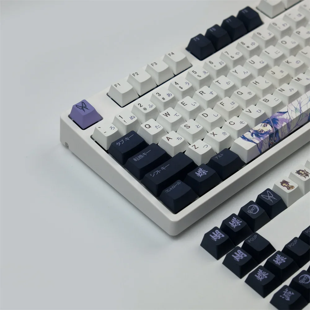 Butterfly Ninja PBT Sublimation Keycap Animation, Ghost Destroyer Blade Original Factory Highly Mechanical Keyboard Small Full S